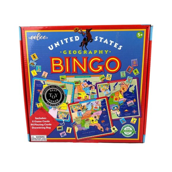 NEW Eeboo United States Geography BINGO Board Game Classroom Teacher Tools - Picture 1 of 12